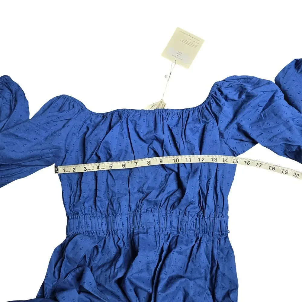 Mara Hoffman Blue Malika Blue Maxi Dress Swiss Dot New Size: S‎